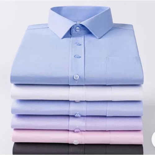 Breathable classic plain cotton shirt