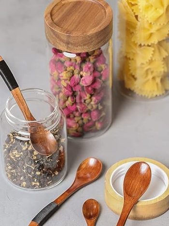 500ML Glass Container With a Bamboo Lid
