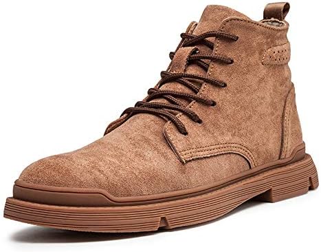 Rugged brown leather boots